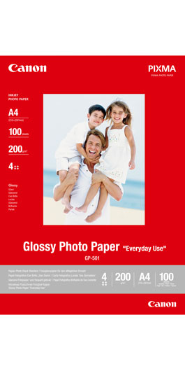 Glanz A4, 210 x 297 mm Canon GP-501  210 g/m²  Fotopapier