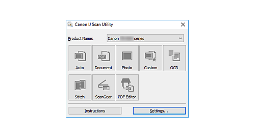 canon quick menu scanner missing