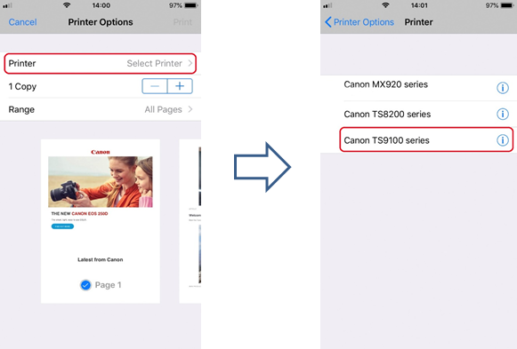 AirPrint Guide Canon Europe