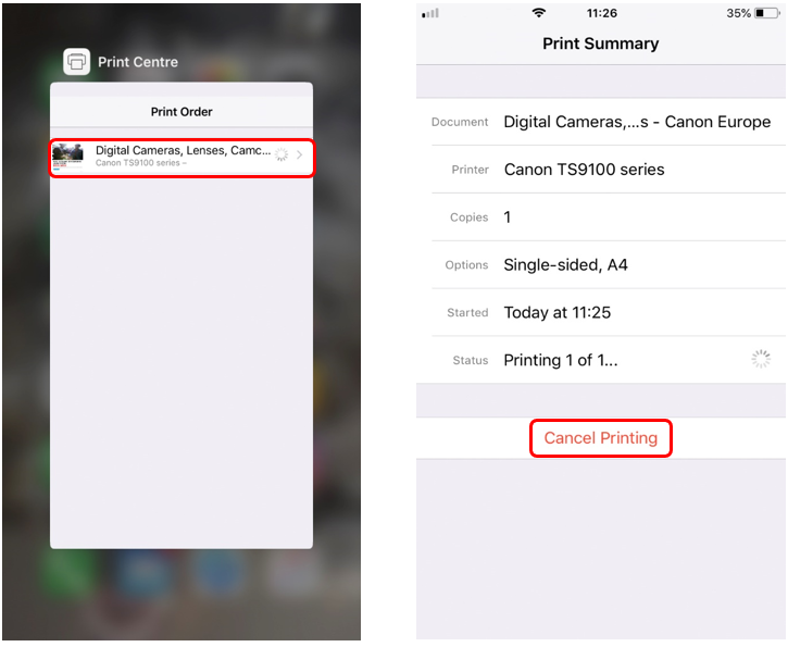 Apple AirPrint User Guide - Canon Europe